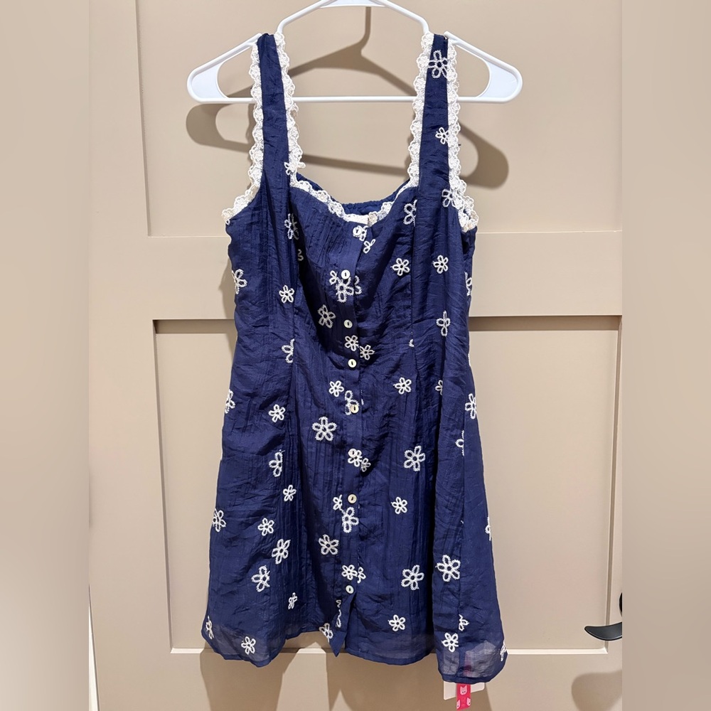 Cider Square Neck Floral Mini Dress - Picture 2 of 4
